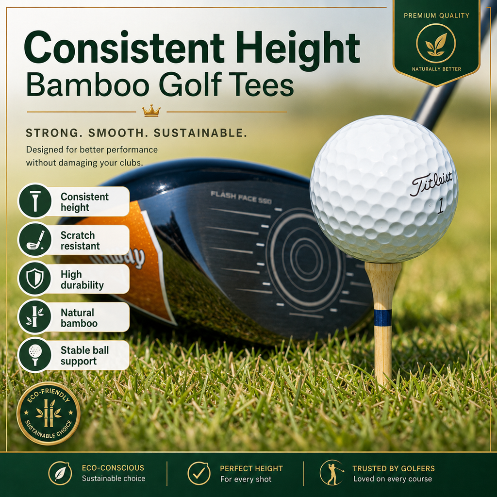 Non Scratch Bamboo Golf Tees