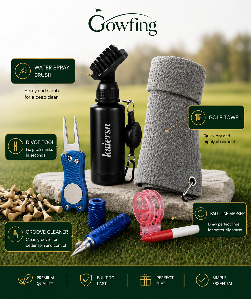 Gowfing Golf Essentials Bundle